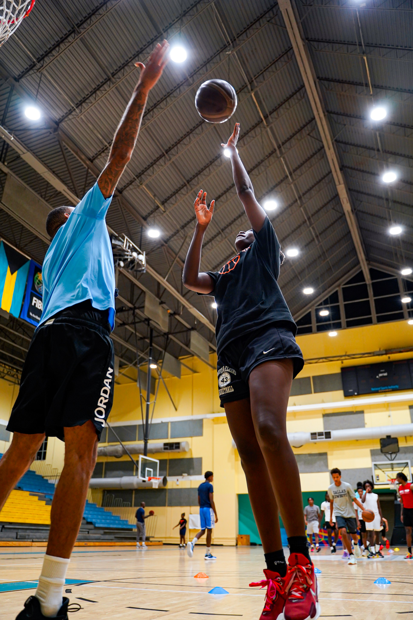 Basketball training drill